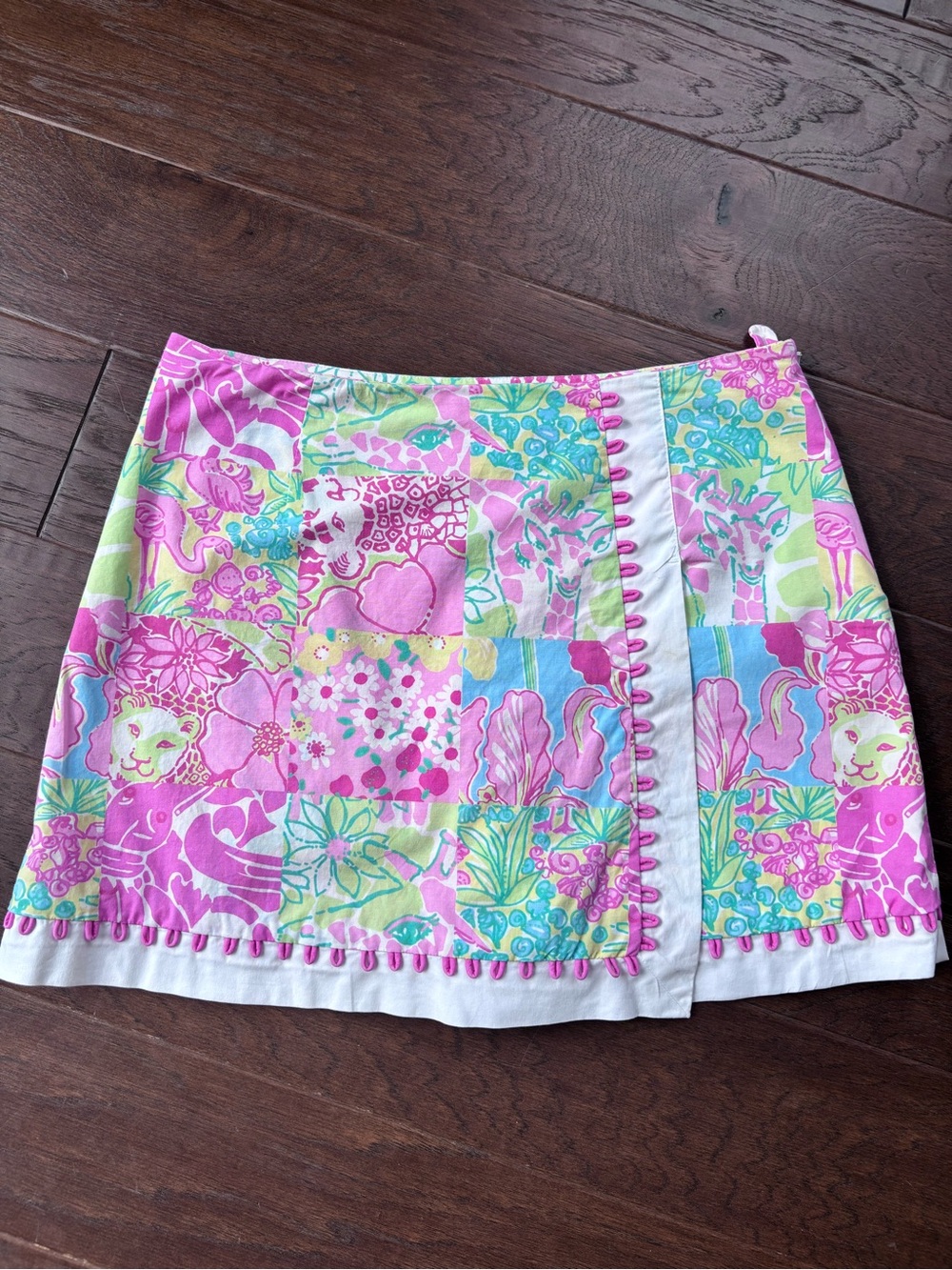 Lilly Pulitzer Patchwork Skort 6 White Label Skirt Shorts